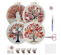 Generico Kit Ricamo Manuale Halloween,Kit Ricamo Gotico Per Principianti - Maglieria per Decorazione Casa e Federe Regalo Donne Ragazze