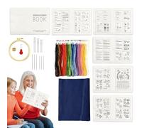 Generico Kit Ricamo Per Principianti | Kit Libro Per Ricamo Per Principianti - Forniture Riutilizzabili per Creare Artigianato Guida Imparare Hobby Donne Ragazze Decorazione Casa