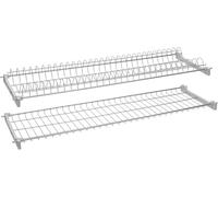 Generico Kit scolapiatti cm 86 da incasso per pensile da 90 cm, cromato, da incasso per mobile o pensile, made in italy, Maca