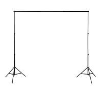 Generico Kit Studio Foto 3 Fondali in Cotone con Telaio Regolabile 3x3 m,Nero,8.36kg,275418