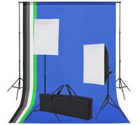 Generico Kit Studio Fotografico 5 Sfondi Colorati & 2 Softbox,Multicolore,8.34kg,190207