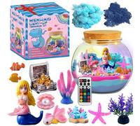 Genérico Kit Terrario - Kit Terrario per Ragazze | Luce Notturna LED Mondo Sottomarino Terrario Illuminato con Telecomando - Kit Scienza Stem, Creature Marine Acquario Decorazione N