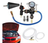 Generico Kit Tester Pressione Liquido Raffreddamento - Test Perdite Impianto Raffreddamento Camion | Attrezzatura Manutenzione Diagnostica Auto Officina con Manometro