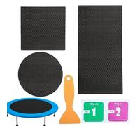 Generico Kit Toppe per Trampolino - Toppe Autorigeneranti per Lacerazioni,3 Forme Quadrata Rettangolare Rotonda - Nastro Riparazione e Fori nel Tappeto del Trampolino