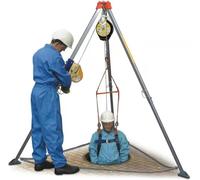 Generico Kit treppiede per spazi confinati, Imbracatura di Sicurezza Regolabile per Il Salvataggio, Protezione anticaduta con argano di Salvataggio e Supporto in Alluminio, Dispositivo di Sicurezza a