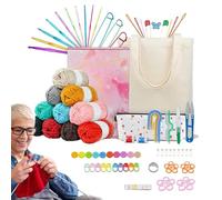 Generico Kit uncinetto per principianti,Kit uncinetto per principianti,Set Impara a lavorare all'uncinetto | Kit per lavorare a maglia 96X Strumenti per uncinetto, Set di uncinetti, per uncinetto per