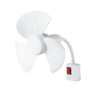 Generico Kit with Plug Adapter - Mini Silent Fan | Flexible Gooseneck with Bulb Base | Portable PP Electric Cooling Gadget for Home Kitchen, Dormitory, Office, and Desk