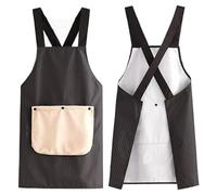 Generico Kitchen Apron - Detachable Towel Cross Back Bib | No Tie Baking Apron for Home Cooking, Men Women Chef, Butcher, Gardening, BBQ Grilling, Cleaning, Teaching, Painting, Kitchen Work Use