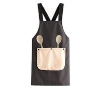 Genérico Kitchen Apron - With Detachable Towel Cross Back Bib, 100 cm/39,3 inch No Tie Baking Apron For Home - For Men Women Chef Butcher Cleaning Teaching Gardening BBQ Grilling Painting, nero