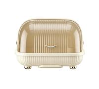 Generico Kitchen Dish Rack Space 37x27x25cm Saving With Handle Drip Tray | Kitchen Dish Drying Container For 37x27x25cm Cutlery Teacup Dinner Plate Drinking Glasses Small Apartment Dishwashing Station