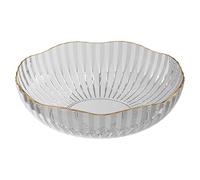 Generico Kitchen Fruit Bowl - PET 25x25x7.3cm Transparent Fruit Tray Storage Container, Modern Table Centerpiece Fruuit Dish & Serving Tray | F- Holder For Dining Table