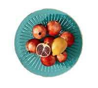 Generico Kitchen Fruit Bowl - PET 25x25x7.3cm Transparent Fruit Tray Storage Container, Modern Table Centerpiece Fruuit Dish & Serving Tray | F- Holder For Dining Table