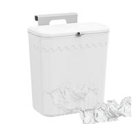 Genérico Kitchen Hanging Trash Bin With Lid | Small Garbage Container, Tool-Free Install | Sleek, Compact Design | Use In Pantry, Sink, Counter, Bathroom, Cooking Area