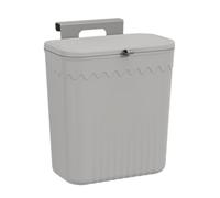 Genérico Kitchen Hanging Trash Bin With Lid | Small Garbage Container, Tool-Free Install | Sleek, Compact Design | Use In Pantry, Sink, Counter, Bathroom, Cooking Area