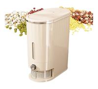 Generico Kitchen Organizer, Rice Storage Box Container with Lid, Dustproof Pantry Containers, Dustproof Button Press Food Bin for Flour Sugar Salt Cereal, 14.17x13.19x6.89 inches