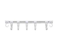 Generico Kitchen Rail - 15.7 inch Sliding Hook Organizer | PP Utensil Hanging Rack - Adjustable Storage Solution for Towels and Aprons Behind Doors or Wardrobes for Tidy Cooking