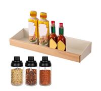 Generico Kitchen Shelves Wall Mounted, Shelf Walls Mount, 12.01x5.12x2.17 Inches, Storage Rack, Display Organizer, Wood Metal Frame for Bathroom, Books, and Storages, Wooden Color