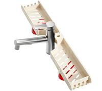 Generico Kitchen Sink Faucet Organizer - Sink Caddy Storage Rack for Sponges Soap | Stainless Steel Frame with Drainage Tray Design, Countertop Space Saver, Cleaning Tool Holder Accessory