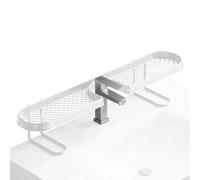 Generico Kitchen Sink Faucet Organizer - U Shape Storage Rack | Bathroom | For Countertop Shower Apartment Dormitory Rental Home Utility Sponge Soap Brush Holder Dish Cloth