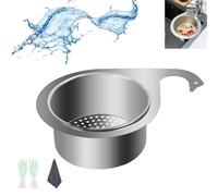 Generico Kitchen Sink Strainer Basket,Stainless Steel Swan Sink Strainer Basket,Kitchen Sink Food Waste Drainer,Multifunctional Drain Basket,Corner Sink Strainer,Kitchen Drain Filter (1pc, small)