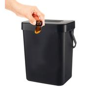 Generico Kitchen Small Trash Can - Small Trash Can,Garbage Cans For Counter Top,under Sink Trashs Cans,with Lid & Handle Large Capacity Durable Modern Mountable Garbage For Counter Top & Under Sink