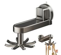 Generico Kitchen Utensil Holder Hooks - 360° Rotating Folding Suction Cup Utility Rack Holder | Utility Rack Holders Kitchen Hooks, Space Saving Utensils Hanger Racks for Cabinet, Bathroom, Wardrobe