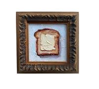 Generico Kitchen Wall Decor - Mini Wall Art, Buttered Oil Pictures with Relieving Aesthetic, Cool Home Accessories, Interior Decor, Styling Tools for Home Apartment Entryway Staircase Lobby Hotel