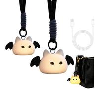 Generico Kitten Bag Lamp,Cute Bat Silicone Night Light Pendant,Hangable Small Bat Lamp for Handbags,USB Rechargeable LED Purse Light with Hanging Strap for Bedroom, Corridor, Camping, Decoration