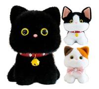 Generico Kitten Plush Toy - Bell Design Cute Cat Plush Desktop Decoration & Cuddling | Soft Stuffed Animal Toy Kids, Girls, Boys, Pet Lovers |Birthday, Easter Gift For All Ages