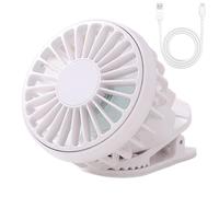 Generico Klemmventilator | Persönlicher Schreibtisch-Ventilator,3 Geschwindigkeiten Wiederaufladbarer Mini Lüfter Für Fitnessgeräte Golf Unterwegs Haustiertransport Auto Kinderwagen