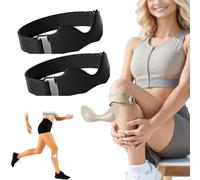 Generico Knee Strap, Silicone Patellar Tendon Support Strap, Essentials, Adjustable Knee Brace, for Knee Pain Knee Brace Running Basketball Hiking (Black*2)