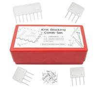 Generico Knit Blocking Combs - 25Pcs Combs for Blocking Knitting with 100Pcs T-Pins, Needlework Projects Tool Device
