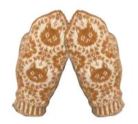 Generico Knit Mittens - Cat Pattern Gloves | Thick Warm Knitted Mittens For Cold Weather, Ideal For Festivals, Ice Fishing, Running, Snowboarding, Skiing, Commuting, And Outdoor Activities