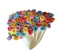 Genérico Knitted Blanket - Flower Bouquet Crochet Blanket | Handmade Crochet Flower Bouquet, Chunky Floral Rug Soft Knitting Kit Home Decoration Machine Washable For Holiday Outdoor Adults