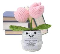 Genérico Knitted Doll - Crochet Plants | Inspirational Support Plant For Friends, Soft Lightweight Handmade Crochet Positive Stress Doll Gift For anxietyy, depressionn