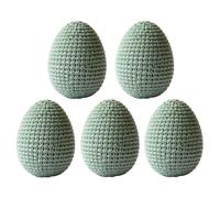 Generico Knitted Easter Eggs - 2.36 Inches Pastel Spring Favors | 5 Piece Knitted Egg Ornaments, Faux Egg Decor for Vase, Wreath, Garland, Home, And Party Celebration Decor