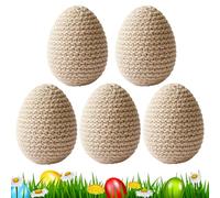 Generico Knitted Easter Eggs - 5 Pieces Spring Decorations | Soft Yarn Handmade Egg Ornaments, Colorful Pastel Home Dining Party Centerpiece Vase Wreath Garland Set for Seasonal Decor