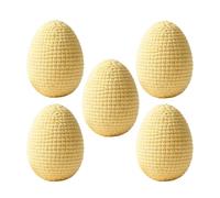 Generico Knitted Easter Eggs - 5 Pieces Spring Decorations | Soft Yarn Handmade Egg Ornaments, Colorful Pastel Home Dining Party Centerpiece Vase Wreath Garland Set for Seasonal Decor