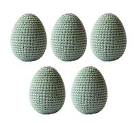 Generico Knitted Easter Eggs, 5pcs Spring Party Favors, 6cm Pastel Egg Decorations for Vase Wreath Garland Home Dining Workplace, Handmade Knitting Thread Ornaments for Holiday Celebration Party