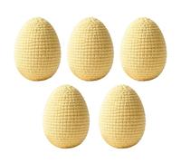 Generico Knitted Easter Eggs, 5pcs Spring Party Favors, 6cm Pastel Egg Decorations for Vase Wreath Garland Home Dining Workplace, Handmade Knitting Thread Ornaments for Holiday Celebration Party