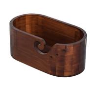 Generico Knitting Yarn Bowl, Wooden Holder Dispenser, 11.2x6.1x4.7 Inches Swirl Design with Smooth Ender, Untangled Thread Management for Knitting, Crocheting, Weaving, Macrame Projects