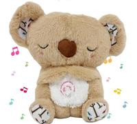 Generico Koala che respira per adulti - Un peluche con luci, musica rilassante e una luce soffusa sulla pancia; il compagno ideale per alleviare lo stress e l'ansia (Marrone)