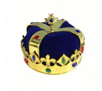 Genérico Königskrone - Gold Königscopter per bambini e adulti | Royal Birthday Crowns Crnival Hat Prop | cosplay vintage Red Blue | & Krone per il palcoscenico Carnival Hallow