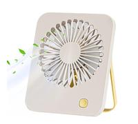 Generico Kompakt Ventilator - Desk Fan | USB Luftzirkulator - 180 Grad Einstellbar Wandmontage mit Griff Leise Windkraft für Büro Nachttisch Aufhängbarer Ventilator Weiß Portabler Fan