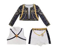 Generico Kp0p D-emon Hunters Cazadores De Demonios Costume Cacciatori Di Demoni Per Ragazze 3-13 Anni Completo Con Giacca, Top E Pantaloncini Per Carnevale E Festa A Tema