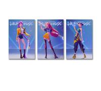 Generico Kpop Huntrix Group Poster Demon Hunters Un Set Di 3 Poster Su Tela Per La Stanza, Estetica, Festival, Regalo, Famiglia, Camera Da Letto, Decorazione Da Parete, Casa 12x18inch(30x45cm)-3pcs
