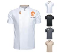 Generico Kurzarm-Kochhemd, Unisex Kochjacke, Position Oder Name Auf der Kochkleidung Anpassbar, für Hotelköche Oder Schulen (Whirt)