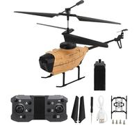 Generico KY202 4K Doppia Telecamera HD Elicottero Aereo con Sistema Automatico di prevenzione Ostacoli Giocattoli telecomandati per Adulti,d'oro,1 Battery