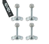 Genérico l Pista filettata - L Track Double Lug Atit ANTED | Modifica di 4 Pezzi Automotive Hardware di Legatura per Rimorchio di Controllo del Carico Van SUV Camion