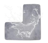 Generico L Shaped Bathroom Rug,80x80cm Non Slip Seamless Dry Runner | Adaptable Soft Absorbent Bathroom Rugs | For Indoor Outdoor Home Hotel Kitchen Sink Toilet Floor